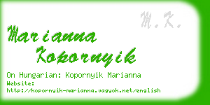 marianna kopornyik business card